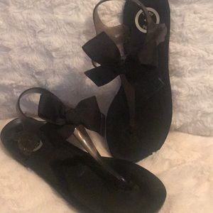 BCBG black sandals